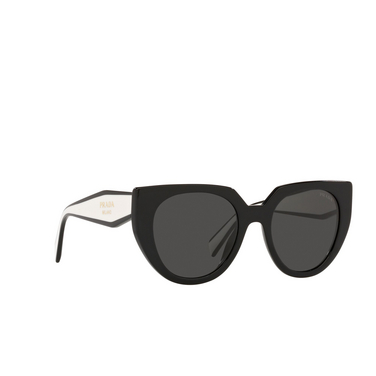 Prada PR 14WS Sunglasses 09Q5S0 black / talc - three-quarters view