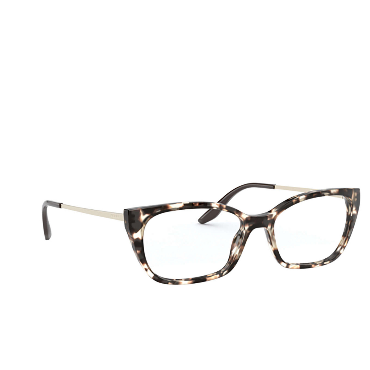 Prada PR 14XV Eyeglasses UAO1O1 Spotted Brown - three-quarters view