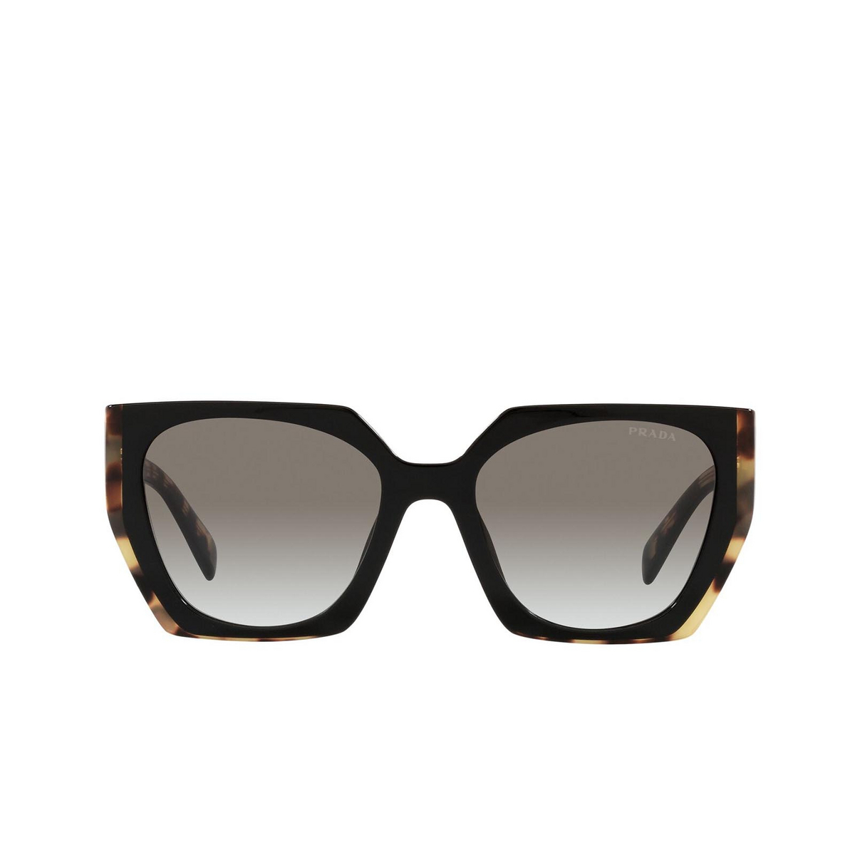 Prada PR 15WS Sunglasses 3890A7 Black/ Medium Tortoise - front view