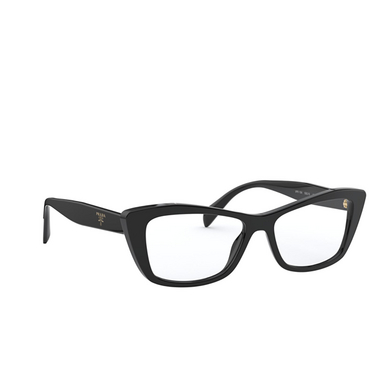 Prada PR 15XV Korrektionsbrillen 1AB1O1 black - Dreiviertelansicht