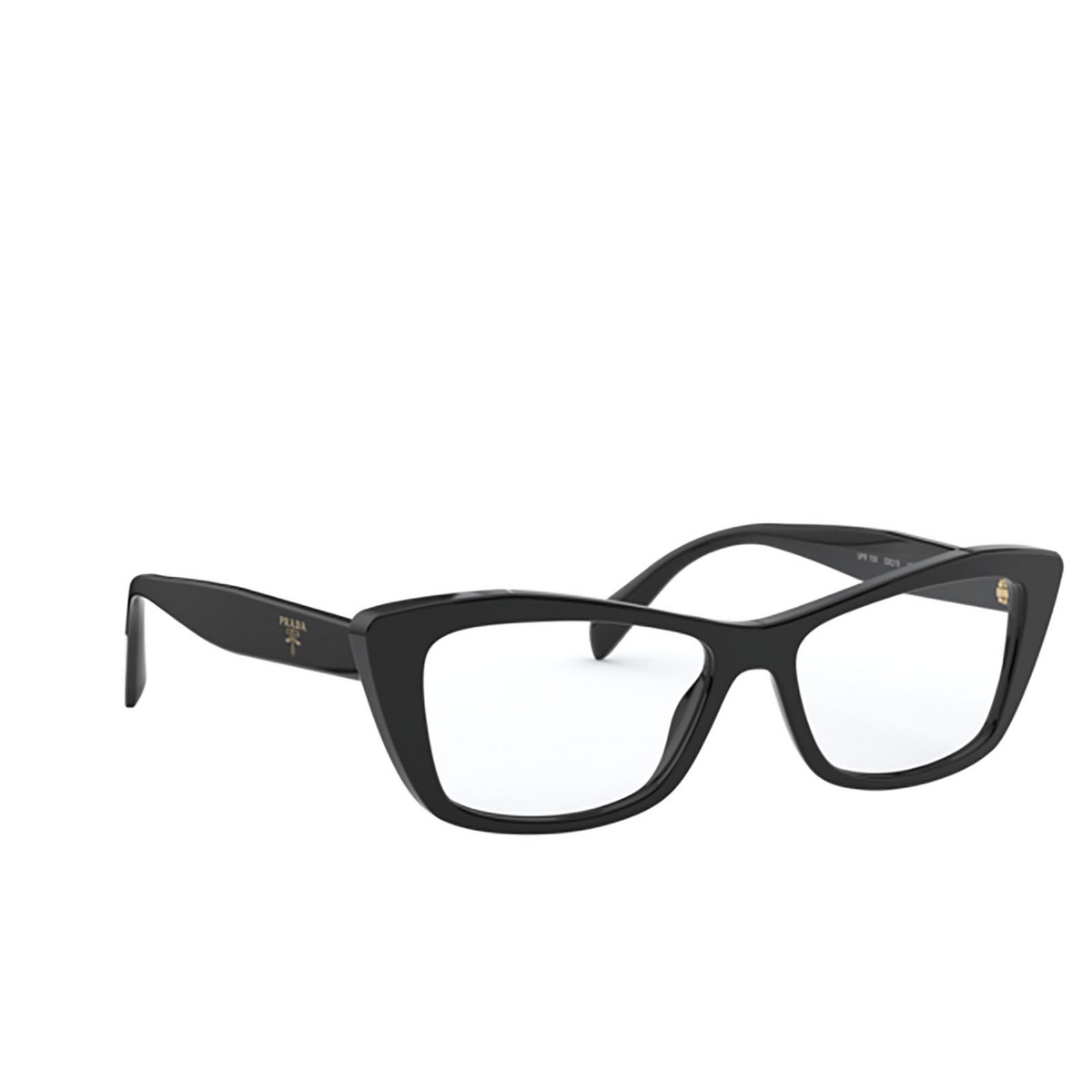 Prada® Cat-eye Eyeglasses: PR 15XV color Black 1AB1O1 - product thumbnail 2/3.