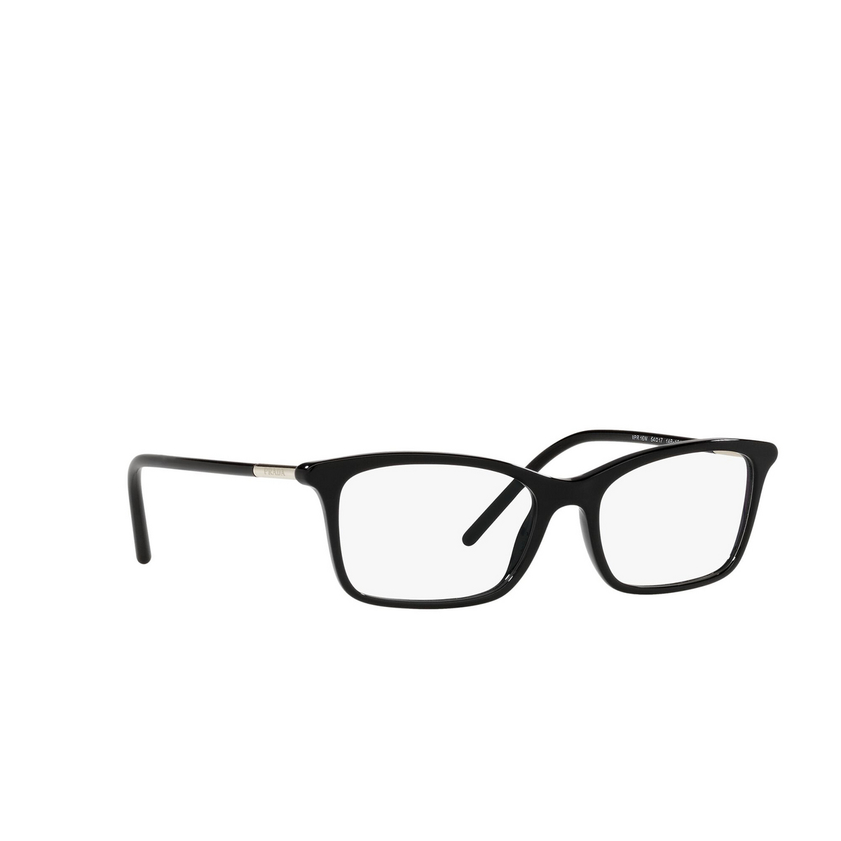 Prada PR 16WV Eyeglasses 1AB1O1 Black - three-quarters view