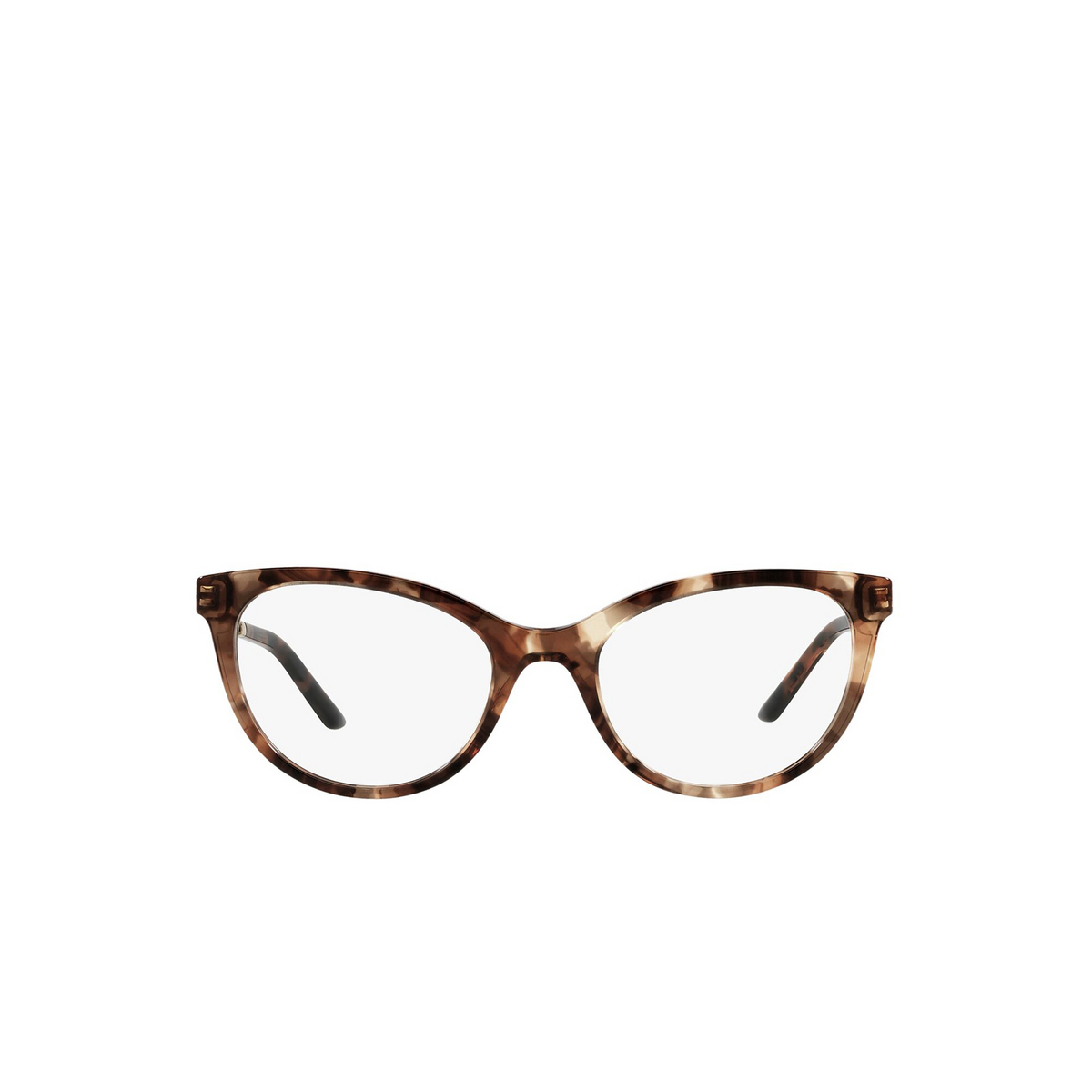 Prada® Oval Eyeglasses: PR 17WV color Caramel Tortoise 07R1O1 - front view.