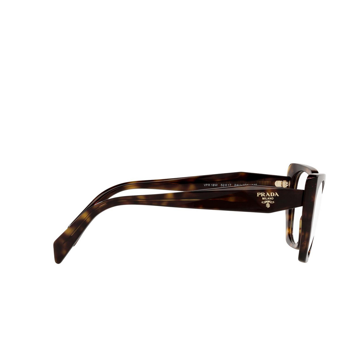 Prada® Irregular Eyeglasses: PR 18WV color Tortoise 2AU1O1 - 3/3.
