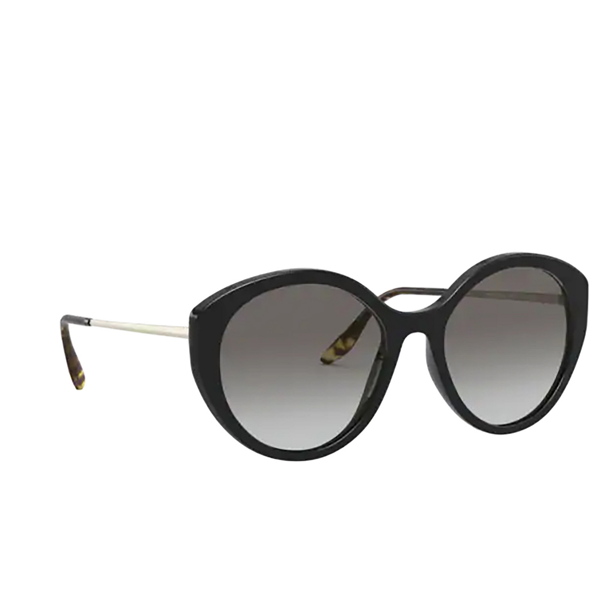Prada PR 18XS Sunglasses 1AB0A7 Black - three-quarters view