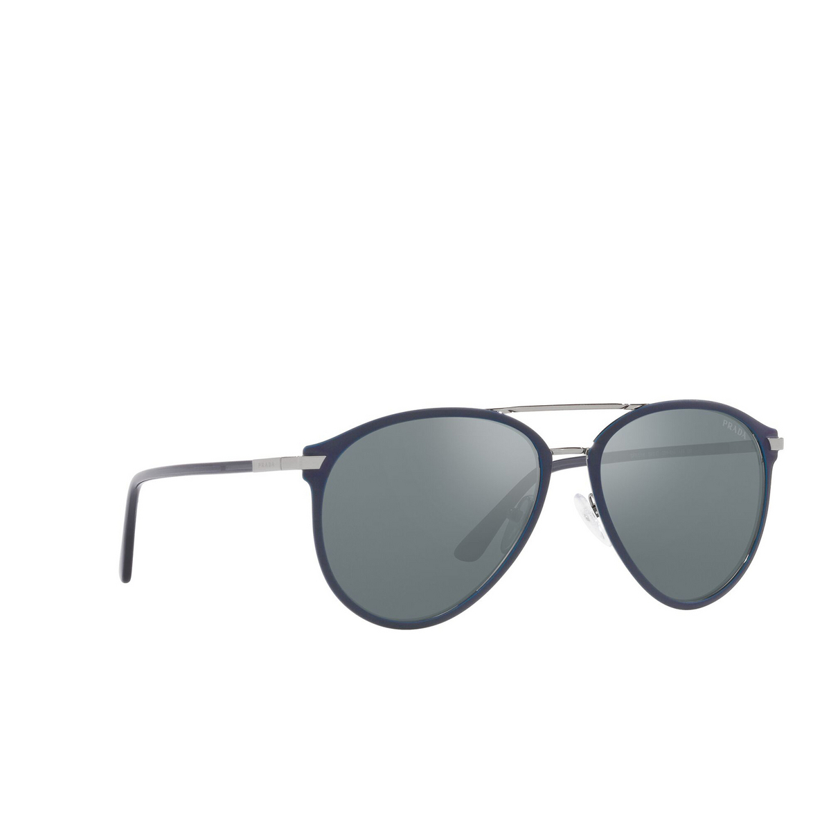 Prada PR 51WS Sunglasses 02N01A Matte Baltic / Gunmetal - three-quarters view