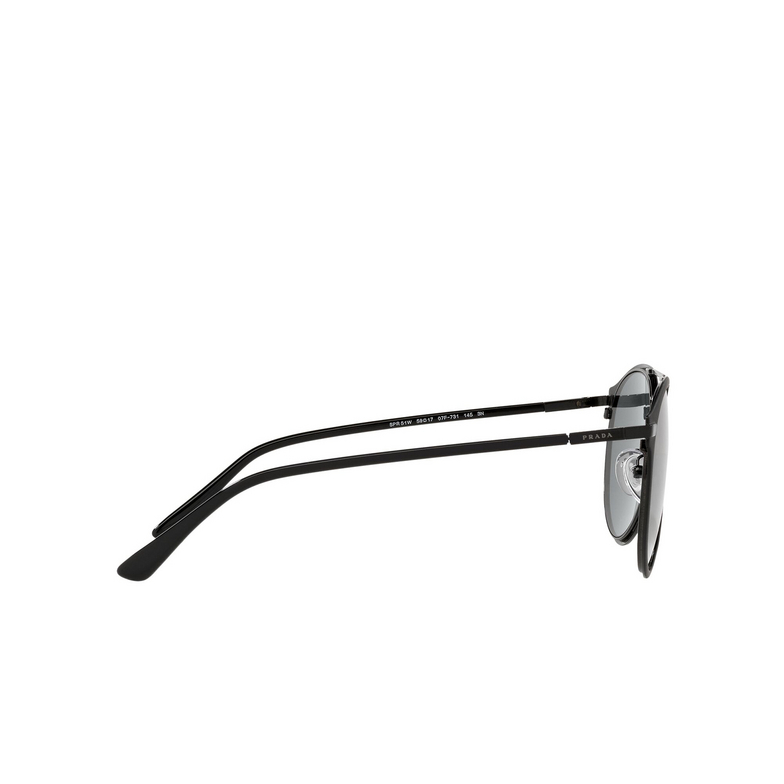 Prada PR 51WS Sunglasses 07F731 matte black / black - 3/4