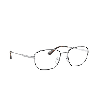 Prada PR 52WV Eyeglasses 5241O1 black / silver - three-quarters view
