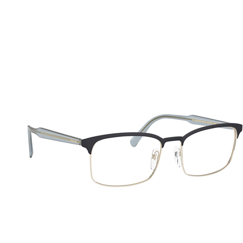 Prada PR 54WV Eyeglasses VH81O1 matte blue / pale gold - 2/4