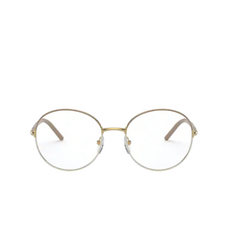 Prada® Round Eyeglasses: PR 55WV color Beige / White 06I1O1.