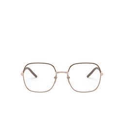 Prada® Rectangle Eyeglasses: PR 56WV color Brown / Beige 02H1O1.