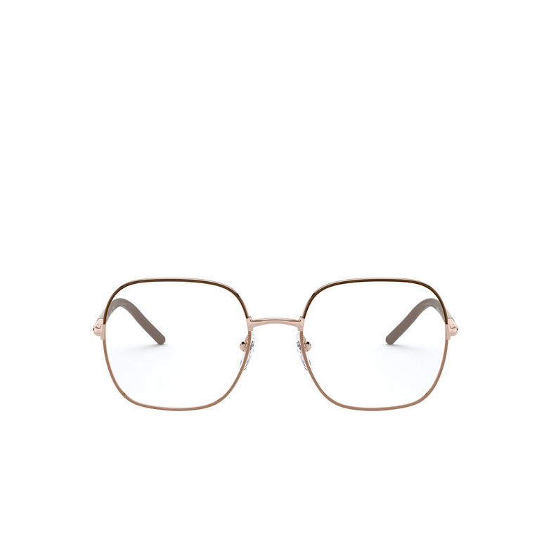 Prada PR 56WV Eyeglasses 02H1O1 brown / beige - 1/4