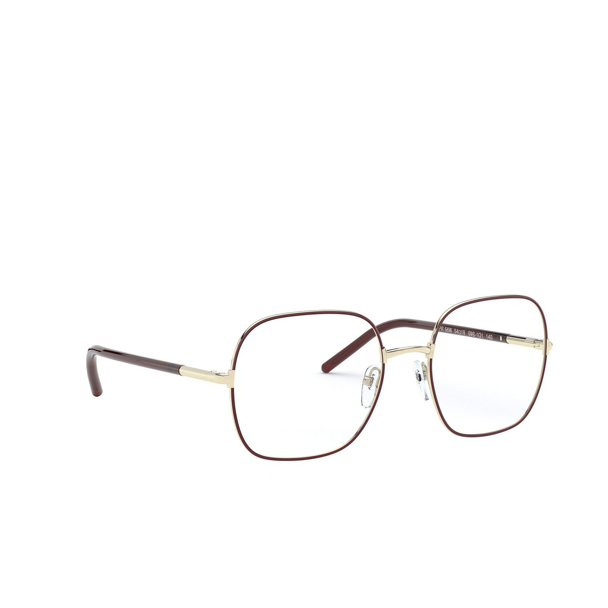 Prada PR 56WV Eyeglasses 09B1O1 Bordeaux - three-quarters view