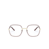 Prada® Rectangle Eyeglasses: PR 56WV color Bordeaux 09B1O1 - product thumbnail 1/3.