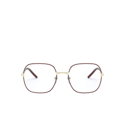 Prada® Rectangle Eyeglasses: PR 56WV color Bordeaux 09B1O1.