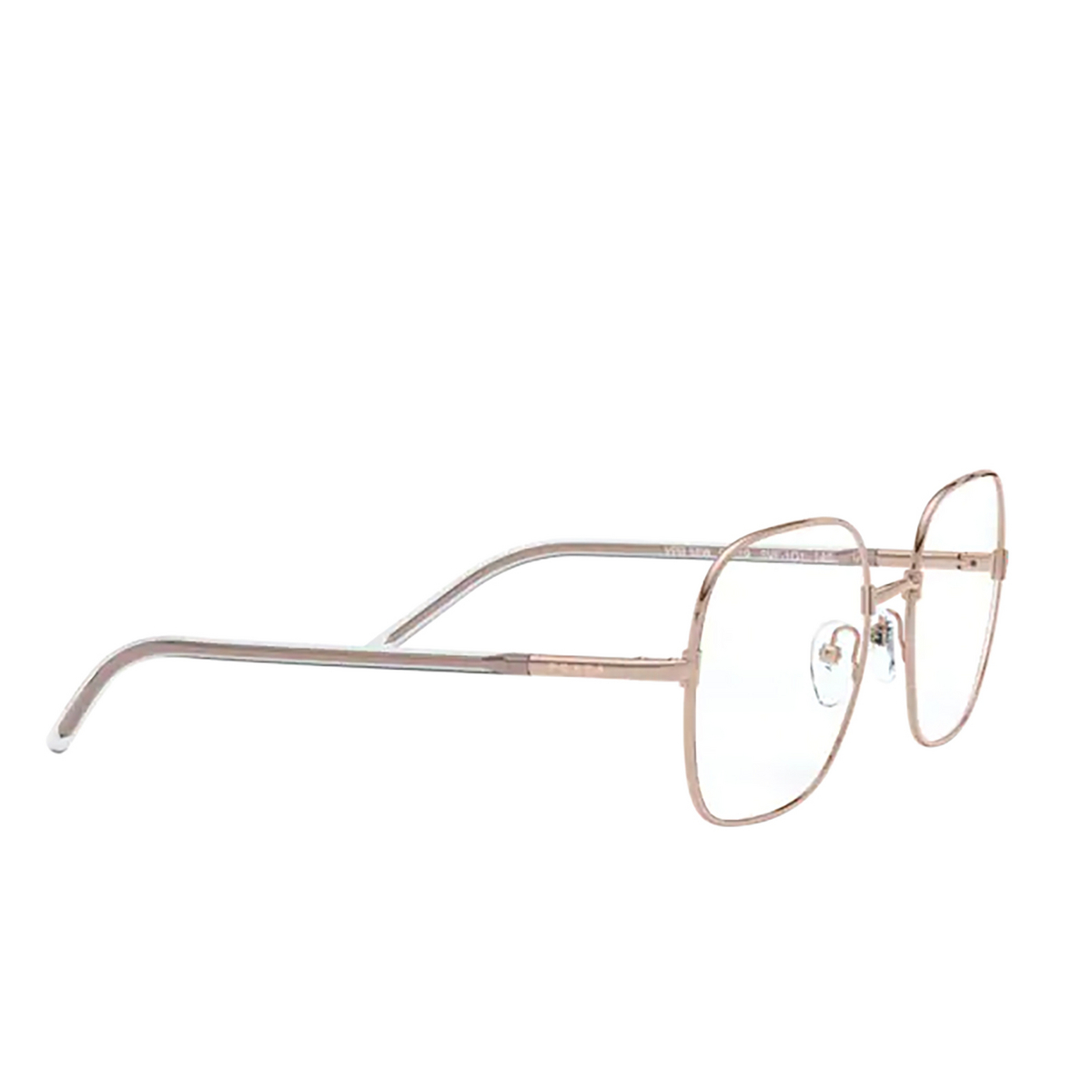 Prada PR 56WV Eyeglasses SVF1O1 PINK GOLD - three-quarters view