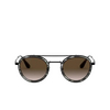 Prada PR 56XS Sunglasses 05A1X1 stripped grey / gunmetal - product thumbnail 1/4