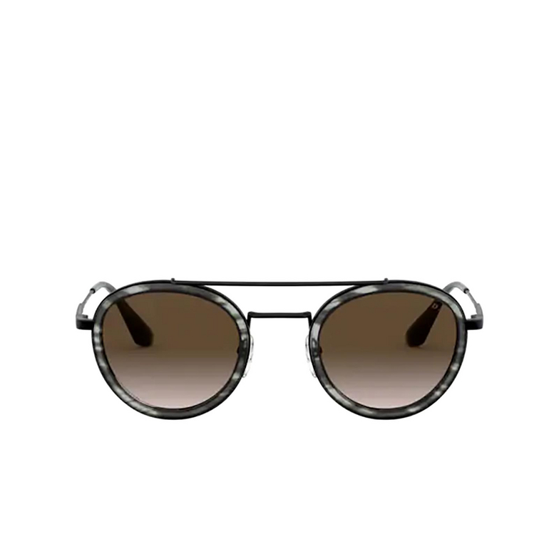 Prada PR 56XS Sunglasses 05A1X1 stripped grey / gunmetal - 1/4