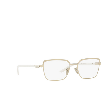 Prada PR 56YV Korrektionsbrillen ZVN1O1 oro pallido opaco / oro pallido - Dreiviertelansicht