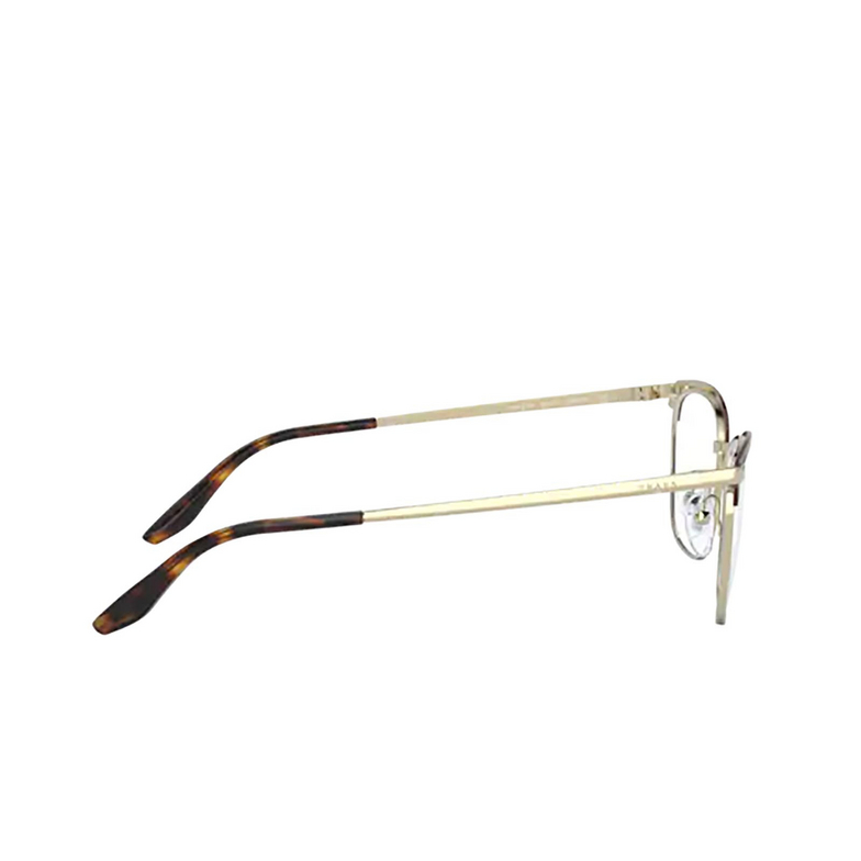 Prada PR 57WV Eyeglasses 09B1O1 bordeaux / pale gold - 3/4
