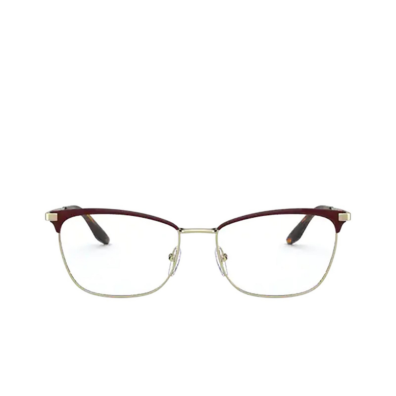 Prada PR 57WV Eyeglasses 09B1O1 bordeaux / pale gold - 1/4