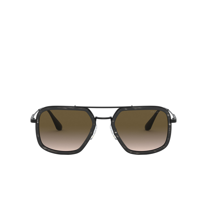 Prada PR 57XS Sunglasses 05A1X1 stripped grey / black - 1/4