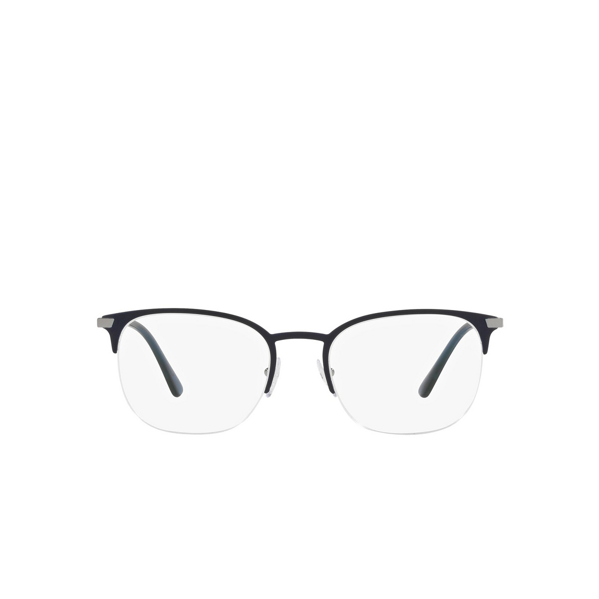 Prada® Oval Eyeglasses: PR 57YV color Matte Blue 02N1O1 - front view.