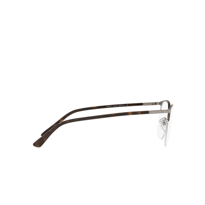 Prada PR 57YV Eyeglasses 02Q1O1 matte brown - 3/4