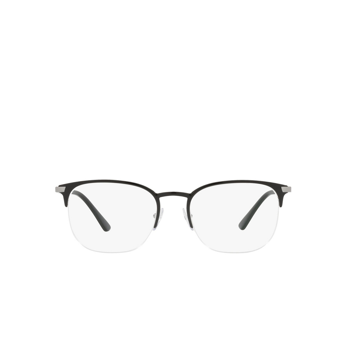Prada® Oval Eyeglasses: PR 57YV color Black YDC1O1 - front view.
