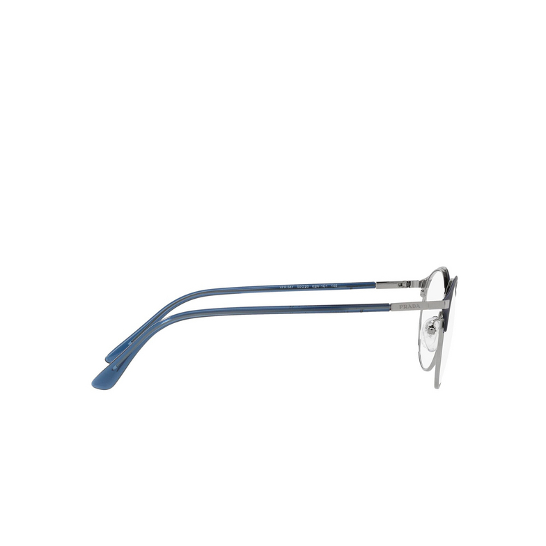 Prada PR 58YV Eyeglasses 02N1O1 matte blue - 3/4