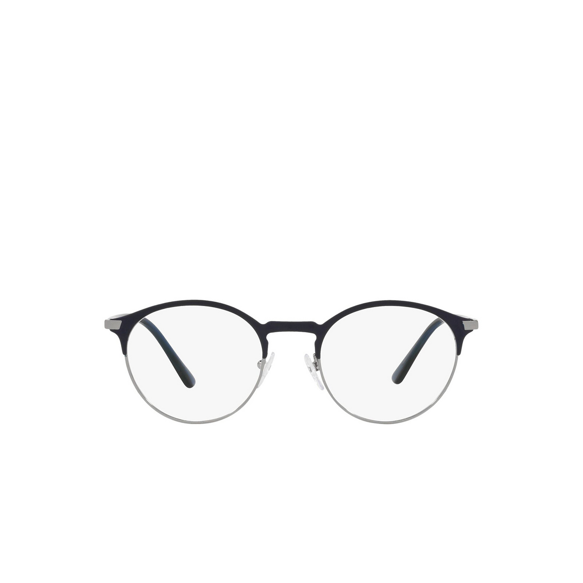 Prada® Round Eyeglasses: PR 58YV color Matte Blue 02N1O1 - front view.