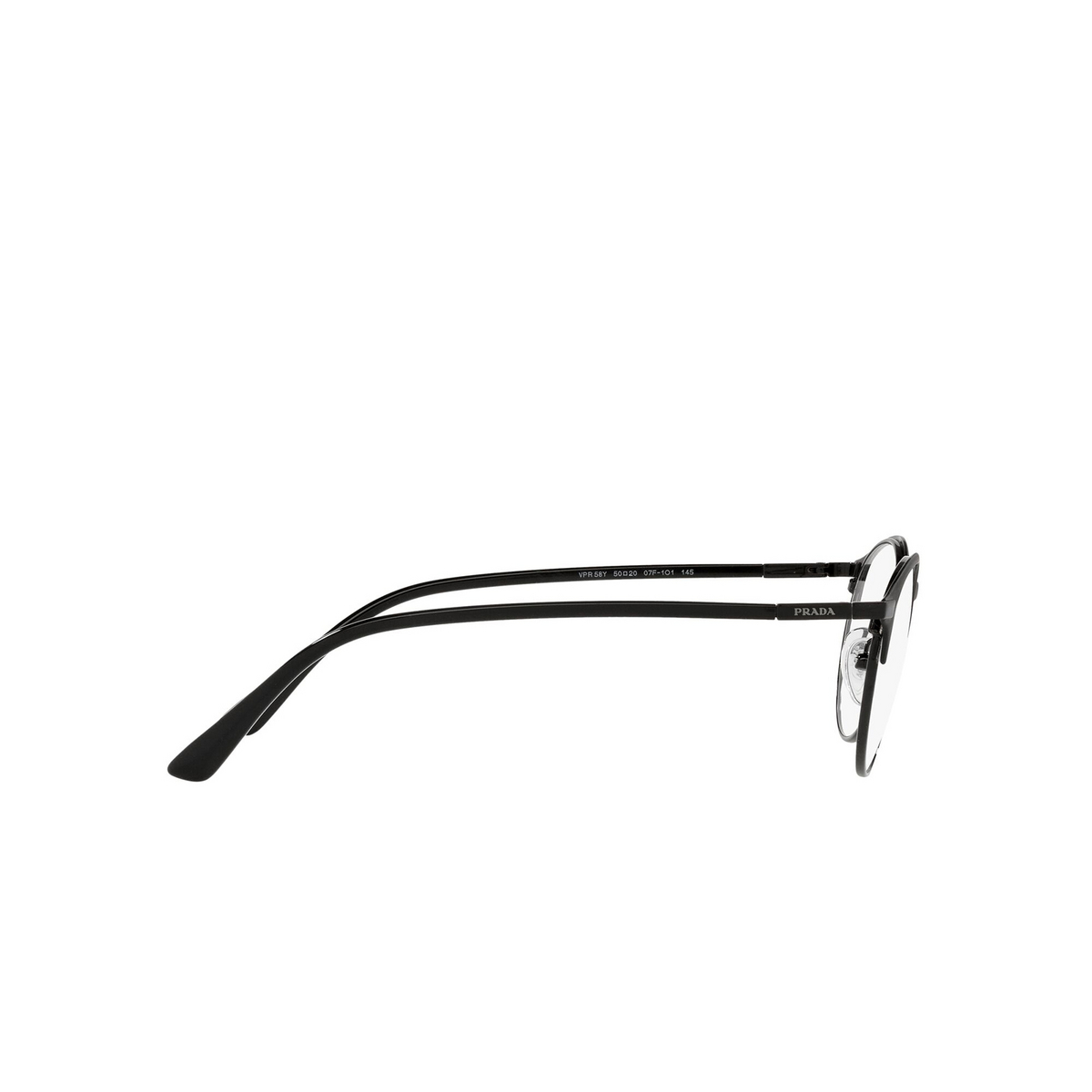 Prada PR 58YV Eyeglasses 07F1O1 Black - 3/4