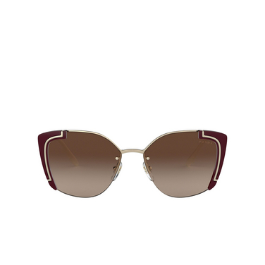 Prada PR 59VS Sunglasses 4306S1 pale gold / bordeaux - front view