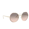 Prada PR 59XS Sunglasses 07B4K0 pale gold / matte pink - product thumbnail 2/4