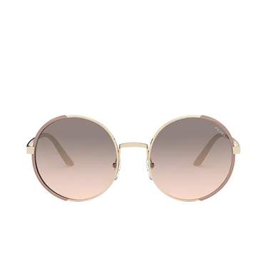 Prada PR 59XS Sunglasses 07B4K0 pale gold / matte pink - front view