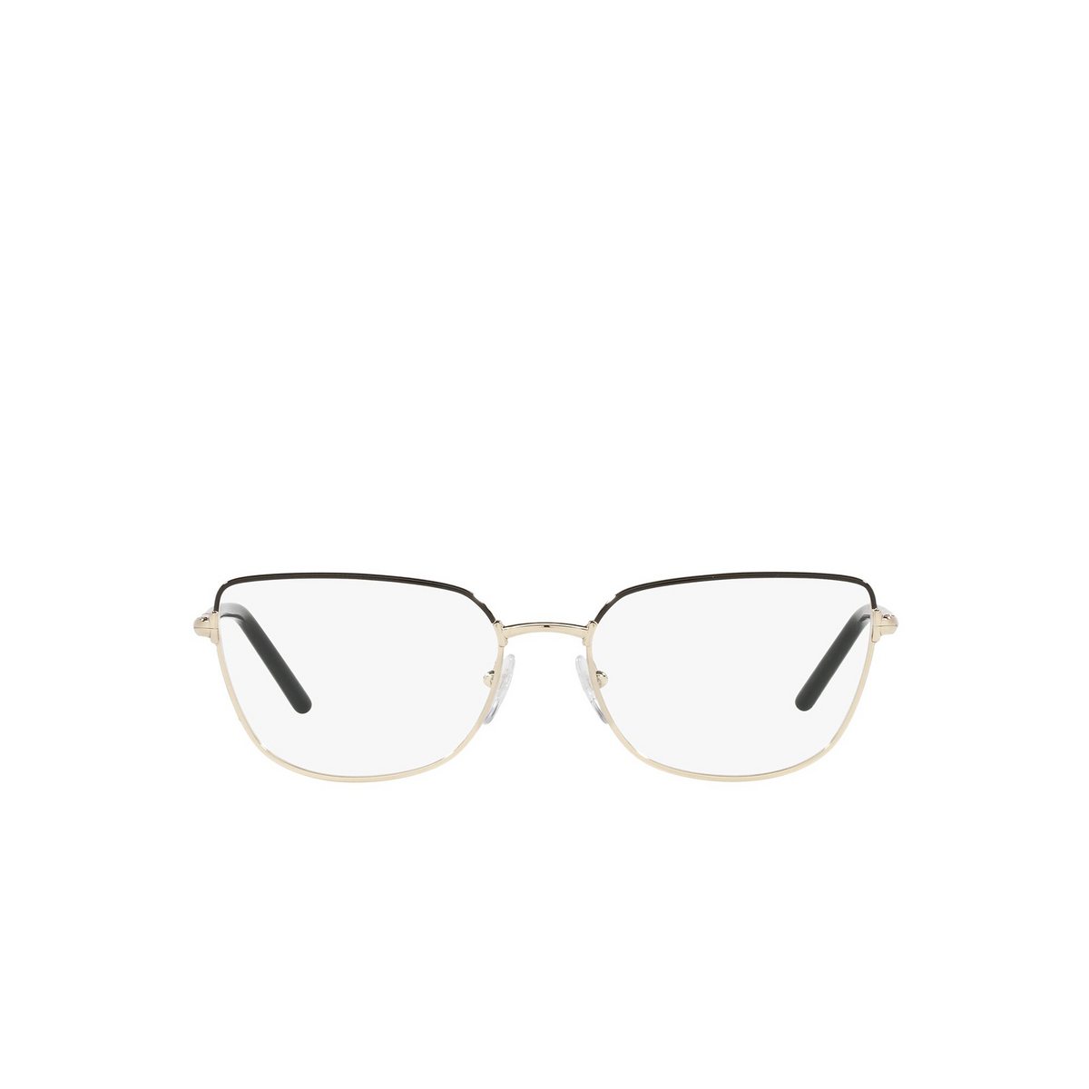 Prada® Butterfly Eyeglasses: PR 59YV color Black / Pale Gold AAV1O1 - front view.