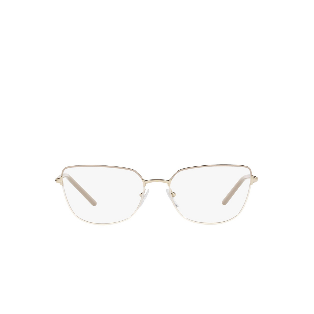 Prada® Butterfly Eyeglasses: PR 59YV color Pale Gold ZVN1O1 - front view.
