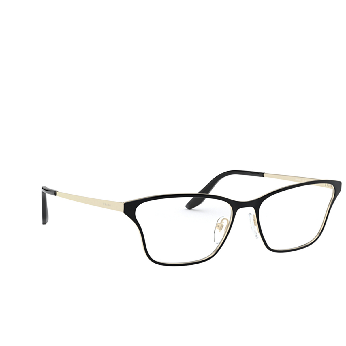 Prada® Butterfly Eyeglasses: PR 60XV color Top Black / Pale Gold AAV1O1 - 2/3.
