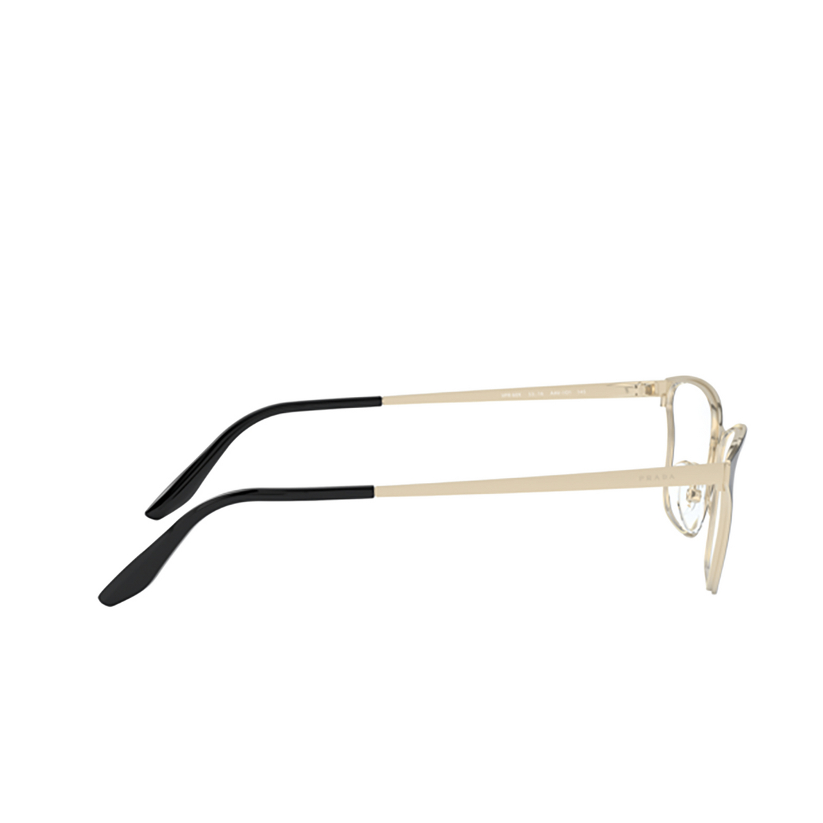 Prada® Butterfly Eyeglasses: PR 60XV color Top Black / Pale Gold AAV1O1 - 3/3.