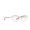 Prada PR 62WV Eyeglasses FHX1O1 bordeaux / gold - product thumbnail 2/4