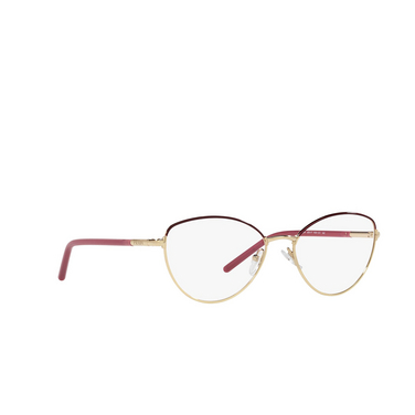Prada PR 62WV Eyeglasses FHX1O1 bordeaux / gold - three-quarters view