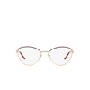 Prada PR 62WV Eyeglasses FHX1O1 bordeaux / gold - product thumbnail 1/4