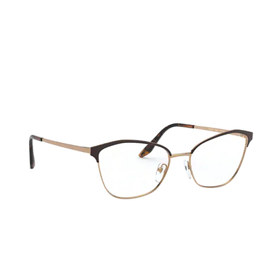 Gafas graduadas Prada PR 62XV 04E1O1 matte red / pink gold - Vista tres cuartos