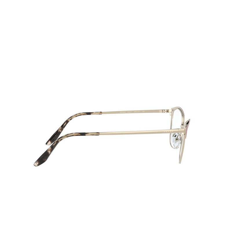Prada PR 62XV Eyeglasses 07B1O1 matte pink / pale gold - 3/4