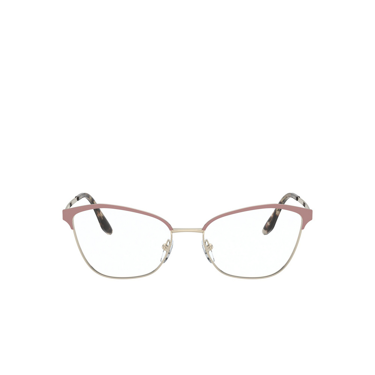 Prada PR 62XV Eyeglasses 07B1O1 Matte Pink / Pale Gold - front view