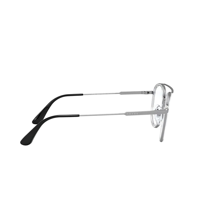 Prada PR 66XV Eyeglasses 07A1O1 transparent gunmetal - 3/4