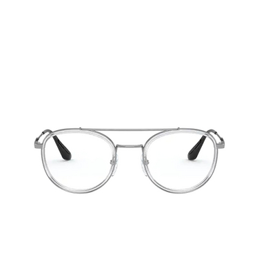 Prada PR 66XV Eyeglasses 07a1o1 transparent gunmetal - front view