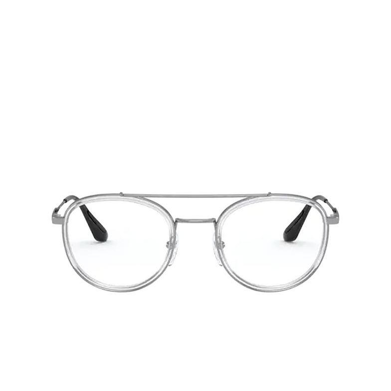 Prada PR 66XV Eyeglasses 07A1O1 transparent gunmetal - 1/4