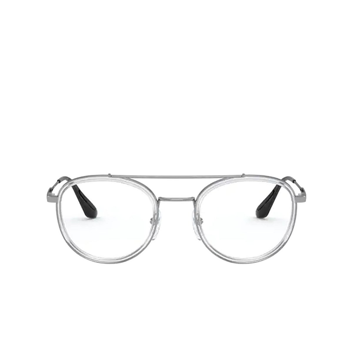 Prada PR 66XV Eyeglasses 07A1O1 Transparent Gunmetal - front view