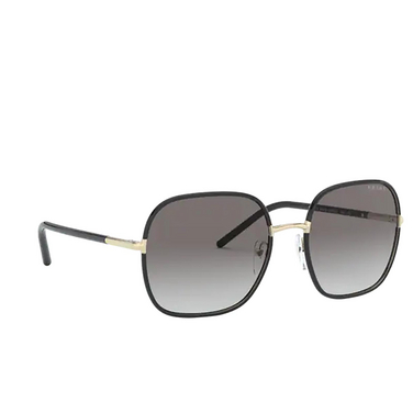 Prada PR 67XS Sunglasses AAV0A7 pale gold / black - three-quarters view